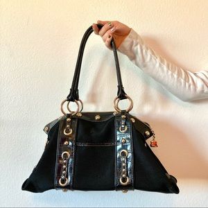 🚫SOLD🚫Black and gold Kathy y2k shoulder bag